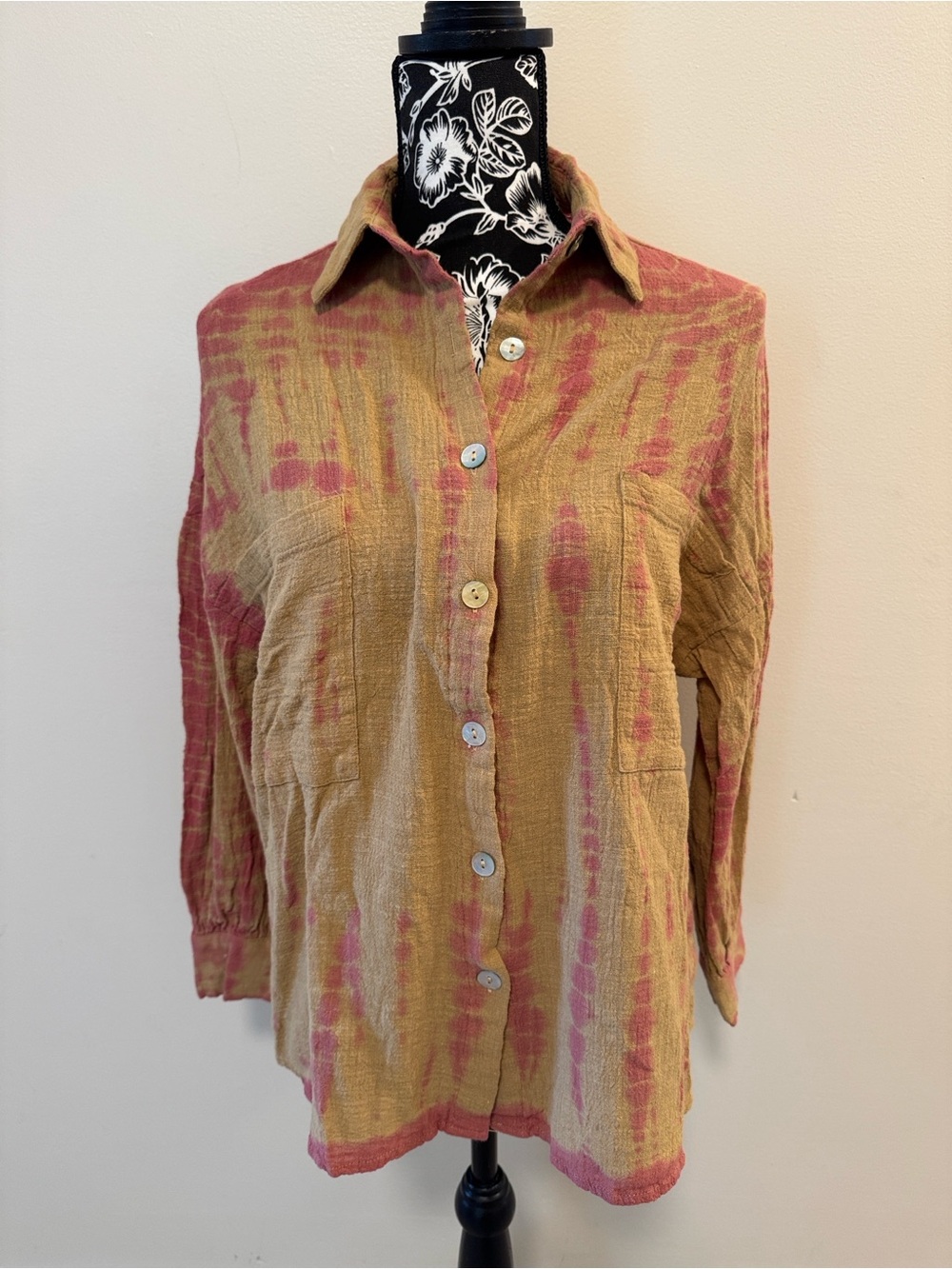 Millibon Tie Dye Boho Button down shirt